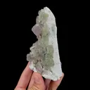 Natural Green Cube Fluorite and Quartz, Mineral Specimen: Inner Mongolia,China (50*120*45MM) - image 1