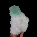 Natural Green Cube Fluorite and Quartz, Mineral Specimen: Xianghualing,Hunan (70*125*70MM) - image 4