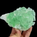 Natural Green Cube Fluorite and Quartz, Mineral Specimen:Xianghualing,Hunan (115*85*65MM) - image 3
