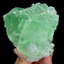 Natural Green Cube Fluorite and Quartz, Mineral Specimen:Xianghualing,Hunan (115*85*65MM) - image 4