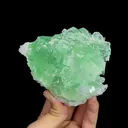 Natural Green Cube Fluorite and Quartz, Mineral Specimen:Xianghualing,Hunan (115*85*65MM) - image 2