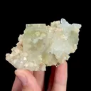Natural Green Cube Fluorite and Quartz, Mineral Specimen:Xianghualing,Hunan (80*50*35MM) - image 5