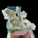 Natural Green Cube Fluorite and Quartz, Mineral Specimen:Yaogangxian,Hunan (50*35*30MM) - image 3