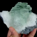 Natural Green Cube Fluorite and Quartz, Mineral Specimen:Zhejiang,China (110*85*70MM) - image 5