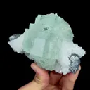 Natural Green Cube Fluorite and Quartz, Mineral Specimen:Zhejiang,China (110*85*70MM) - image 2