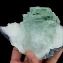Natural Green Cube Fluorite and Quartz, Mineral Specimen:Zhejiang,China (110*85*70MM) - image 4