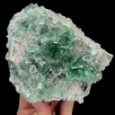 Natural Green Cube Fluorite and Quartz, Mineral Specimen:Zhejiang,China (120*105*55MM) - image 4