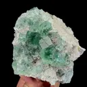 Natural Green Cube Fluorite and Quartz, Mineral Specimen:Zhejiang,China (120*105*55MM) - image 2