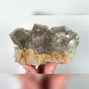 Natural Green Cube Fluorite and Quartz, Mineral Specimen:Zhejiang,China (160*95*70MM) - image 2