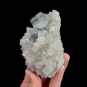 Natural Green Cube Fluorite and Quartz, Mineral Specimen:Zhejiang,China (80*110*55MM) - image 2
