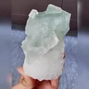 Natural Green Cube Fluorite and Quartz Symbiosis comes from Xianghualing,Hunan 65*115*45MM - image 2
