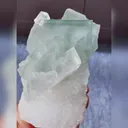 Natural Green Cube Fluorite and Quartz Symbiosis comes from Xianghualing,Hunan 65*115*45MM - image 3