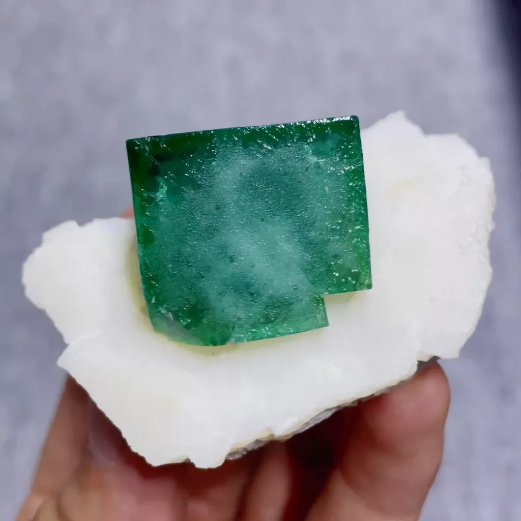Natural Green Cube Fluorite comes from Madagascar 65*40*35MM - image 3