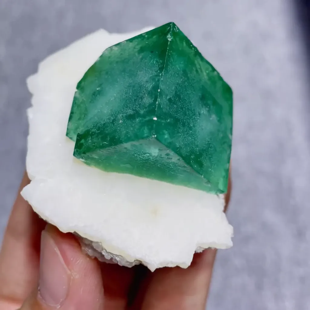 Natural Green Cube Fluorite comes from Madagascar 65*40*35MM - image 2