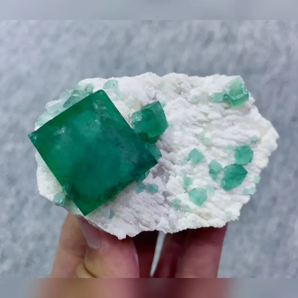 Natural Green Cube Fluorite comes from Madagascar 80*50*35MM - image 2
