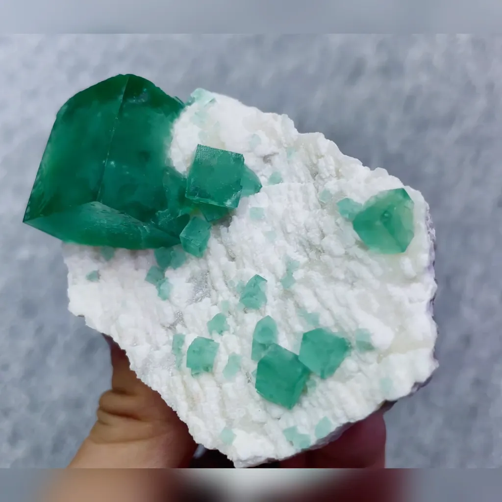 Natural Green Cube Fluorite comes from Madagascar 80*50*35MM - image 3