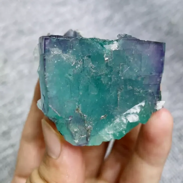 Natural Green Cube Fluorite comes from Yaogangxian,Hunan 45*40*35MM - image 4