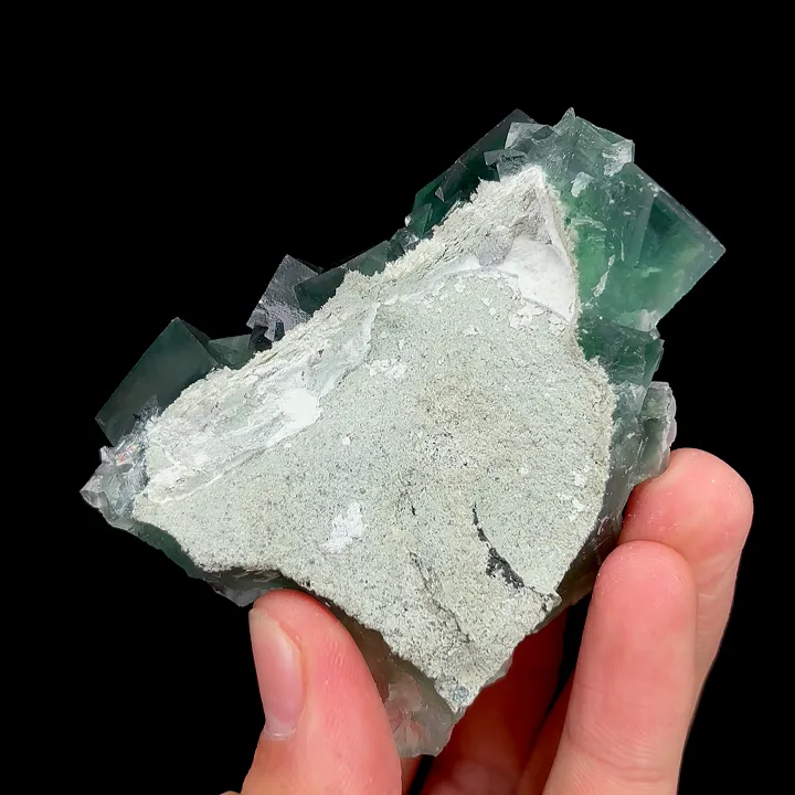 Natural Green Cube Fluorite, Mineral Specimen: Fujian,China (60*70*25MM) - image 3