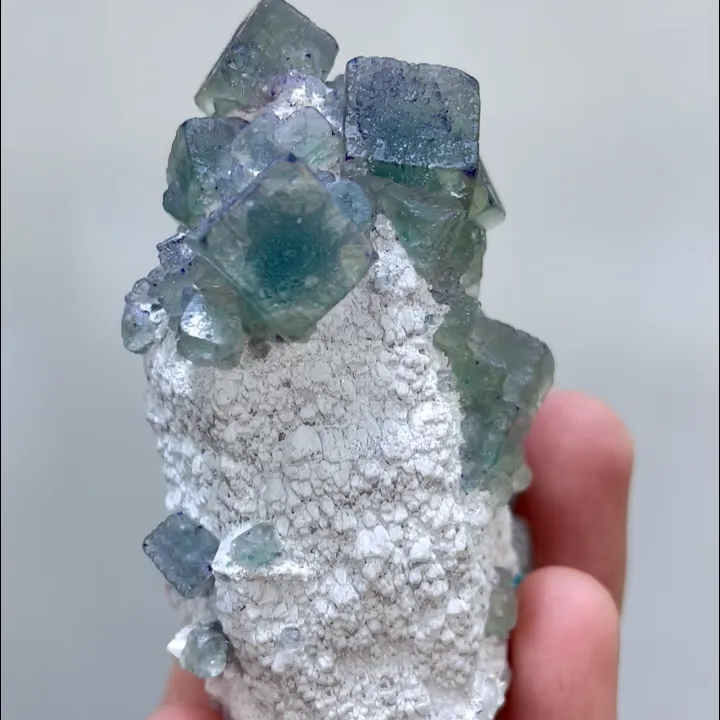 Natural Green Cube Fluorite, Mineral Specimen: Inner Mongolia,China (45*65*40MM) - image 4