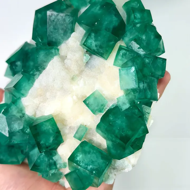 Natural Green Cube Fluorite, Mineral Specimen: Madagascar (150*140*60MM) - image 3