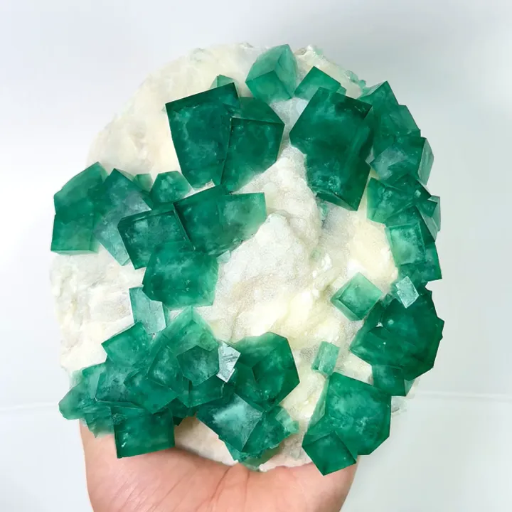 Natural Green Cube Fluorite, Mineral Specimen: Madagascar (150*140*60MM) - image 5