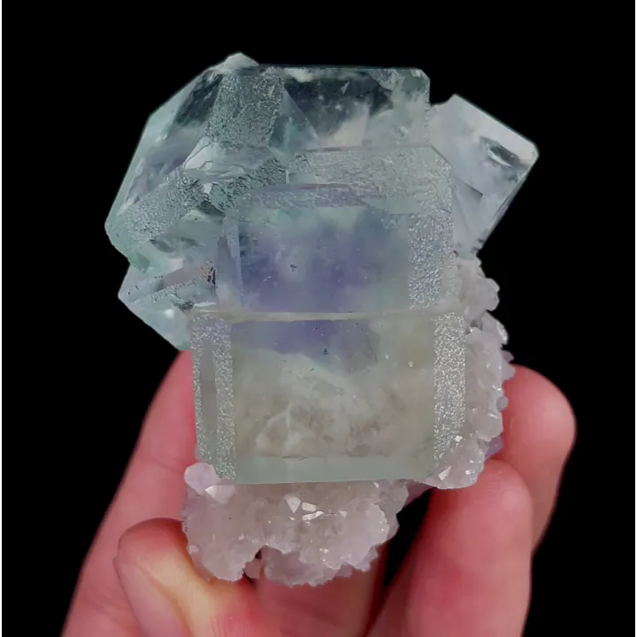Natural Green Cube Fluorite, Mineral Specimen: Xianghualing,Hunan (60*45*35MM) image
