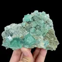 Natural Green Cube Fluorite, Mineral Specimen:Xianghualing,Hunan (105*65*35MM) - image 5
