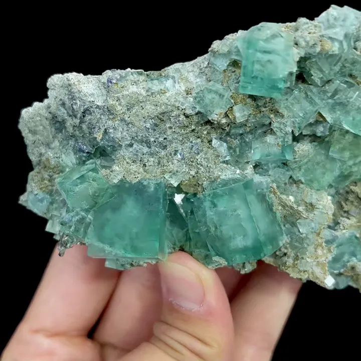 Natural Green Cube Fluorite, Mineral Specimen:Xianghualing,Hunan (105*65*35MM) - image 3