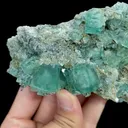 Natural Green Cube Fluorite, Mineral Specimen:Xianghualing,Hunan (105*65*35MM) - image 3