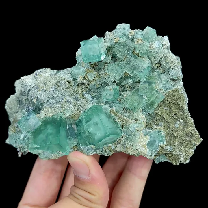 Natural Green Cube Fluorite, Mineral Specimen:Xianghualing,Hunan (105*65*35MM) - image 4