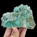 Natural Green Cube Fluorite, Mineral Specimen:Xianghualing,Hunan (105*65*35MM) - image 4