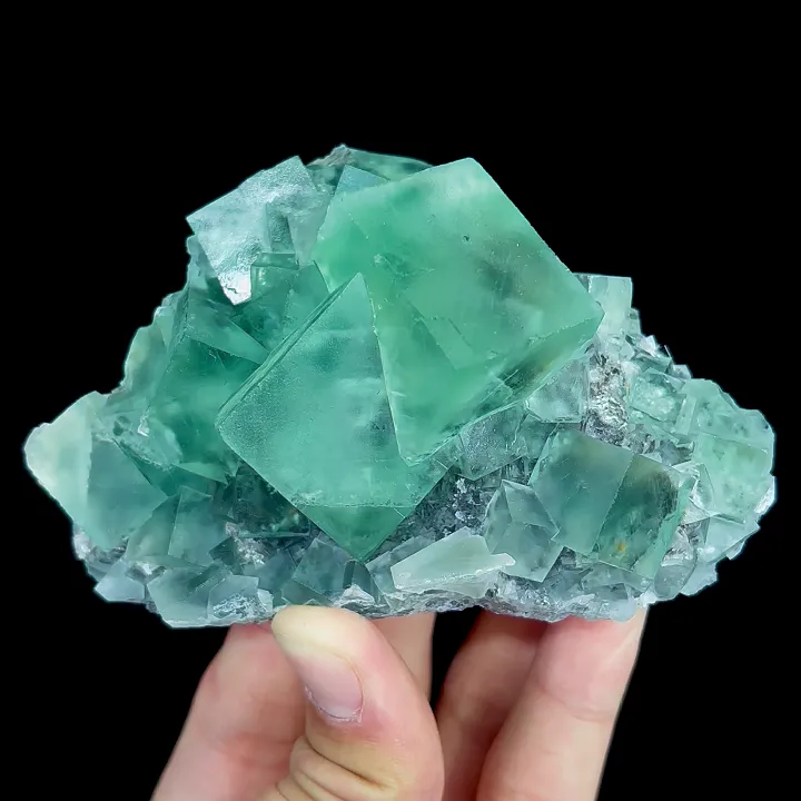 Natural Green Cube Fluorite, Mineral Specimen:Xianghualing,Hunan (105*70*50MM) - image 4