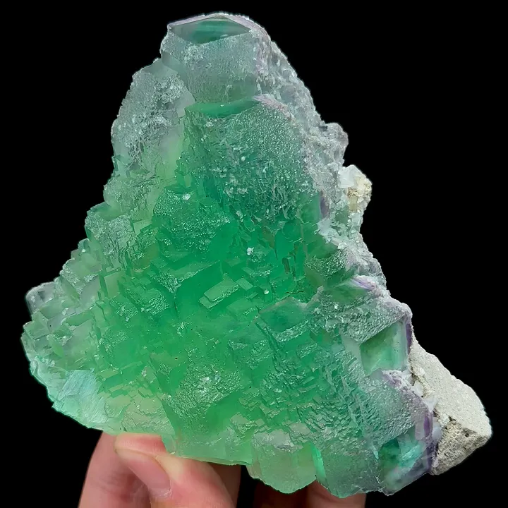Natural Green Cube Fluorite, Mineral Specimen:Xianghualing,Hunan (110*100*35MM) - image 6