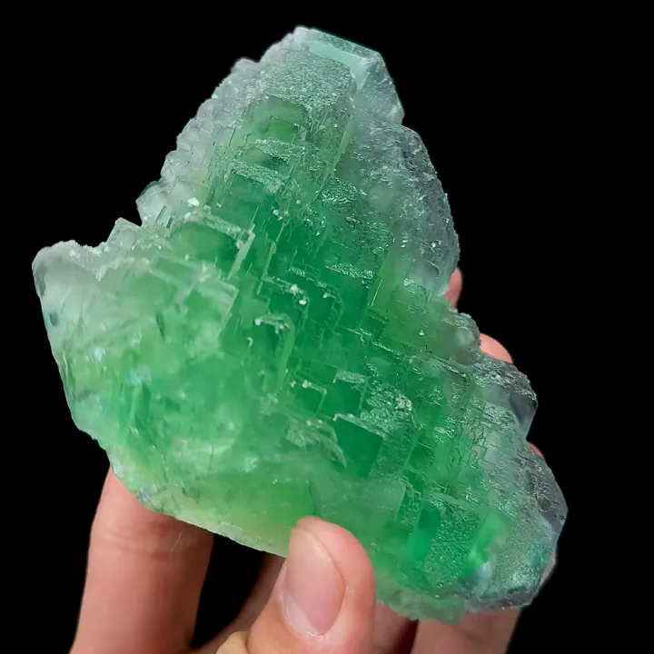 Natural Green Cube Fluorite, Mineral Specimen:Xianghualing,Hunan (110*100*35MM) - image 5