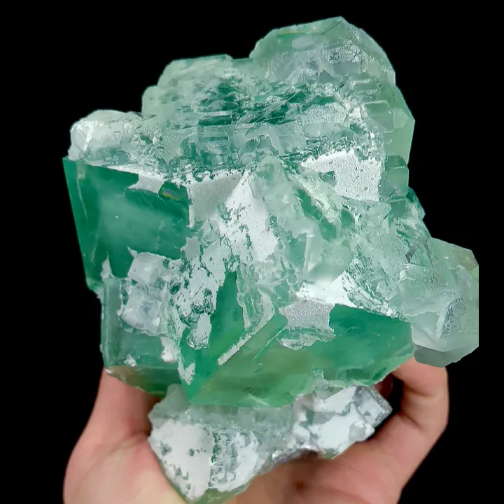 Natural Green Cube Fluorite, Mineral Specimen:Xianghualing,Hunan (115*125*110MM) - image 3
