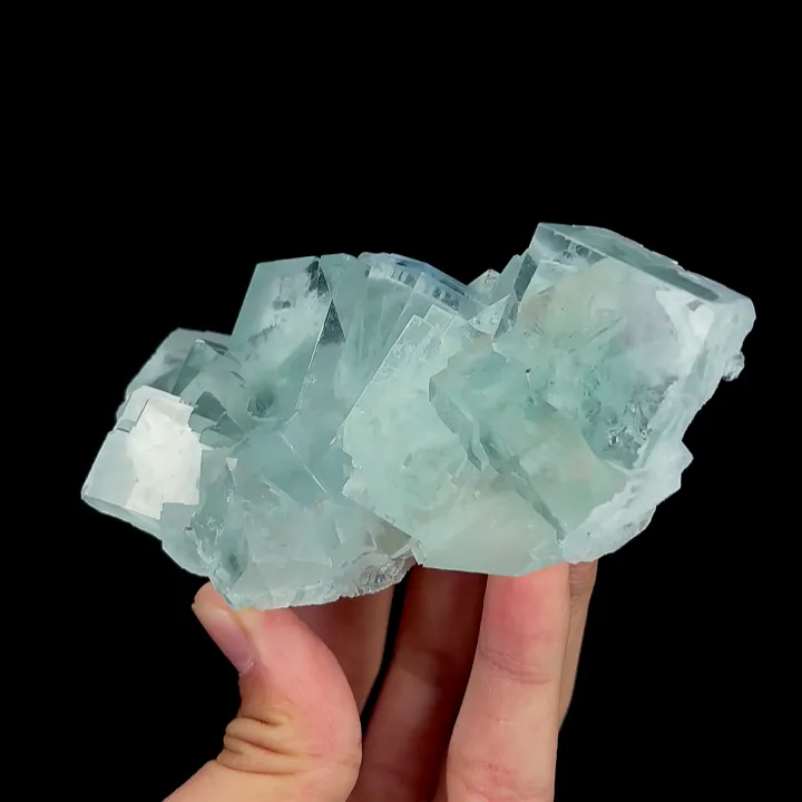 Natural Green Cube Fluorite, Mineral Specimen:Xianghualing,Hunan (115*60*30MM) image