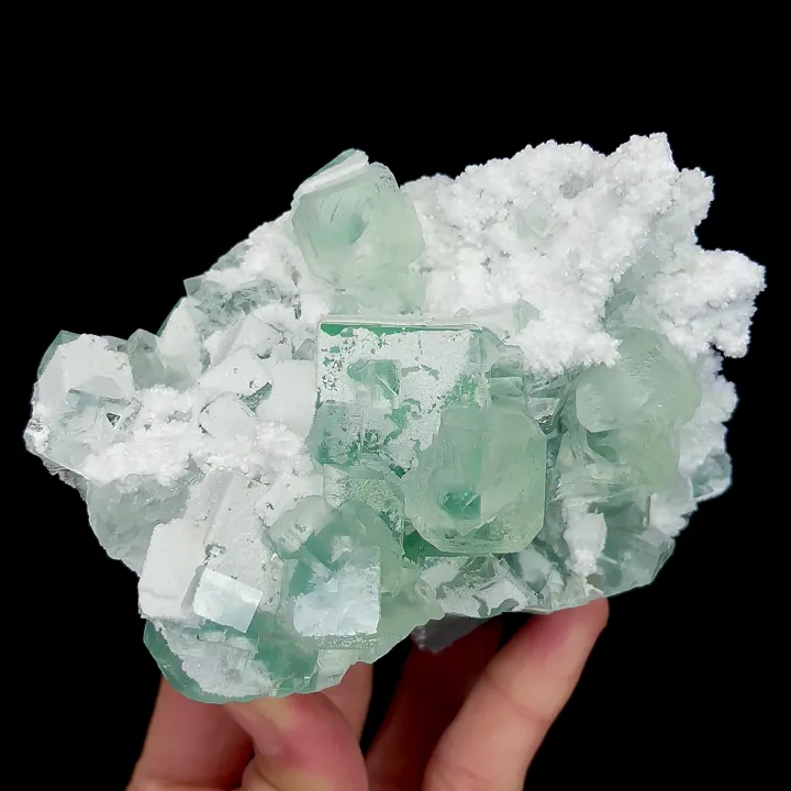 Natural Green Cube Fluorite, Mineral Specimen:Xianghualing,Hunan (115*95*70MM) - image 6