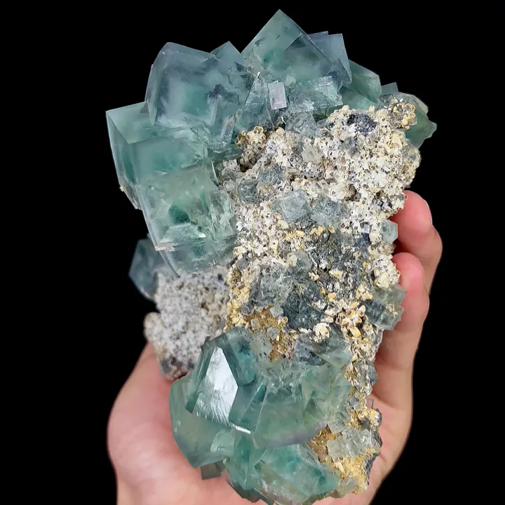 Natural Green Cube Fluorite, Mineral Specimen:Xianghualing,Hunan (120*125*90MM) - image 5
