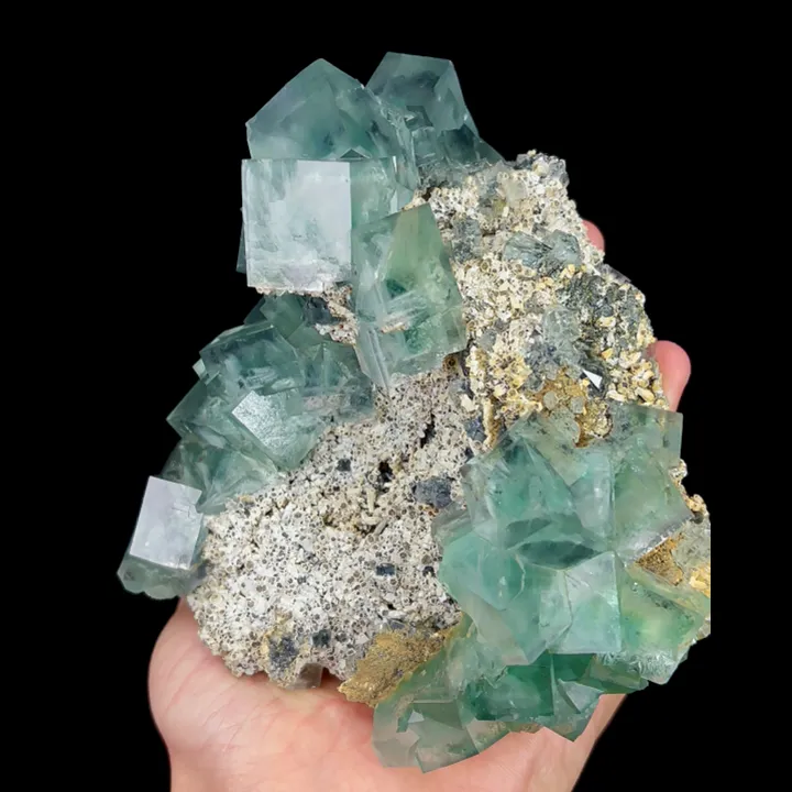 Natural Green Cube Fluorite, Mineral Specimen:Xianghualing,Hunan (120*125*90MM) image