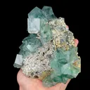 Natural Green Cube Fluorite, Mineral Specimen:Xianghualing,Hunan (120*125*90MM) - image 2