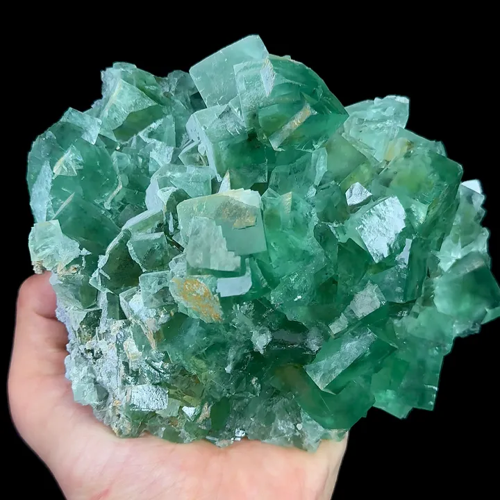 Natural Green Cube Fluorite, Mineral Specimen:Xianghualing,Hunan (160*120*65MM) image