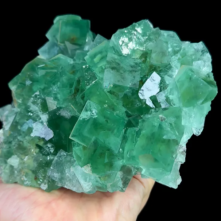 Natural Green Cube Fluorite, Mineral Specimen:Xianghualing,Hunan (160*120*65MM) - image 4