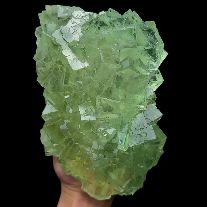 Natural Green Cube Fluorite, Mineral Specimen:Xianghualing,Hunan (200*120*60MM) image