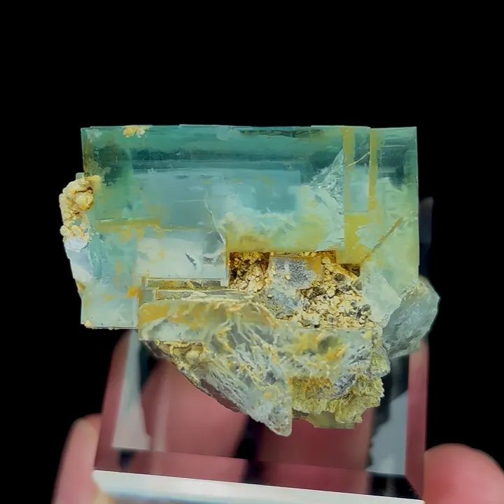 Natural Green Cube Fluorite, Mineral Specimen:Xianghualing,Hunan (35*30*30MM) - image 5
