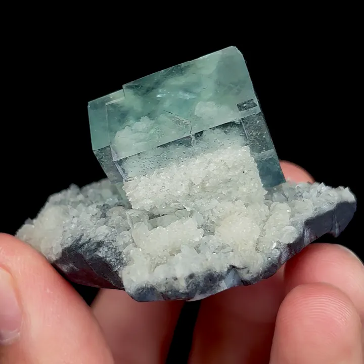 Natural Green Cube Fluorite, Mineral Specimen:Xianghualing,Hunan (50*50*30MM) - image 5