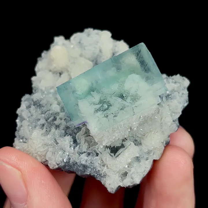 Natural Green Cube Fluorite, Mineral Specimen:Xianghualing,Hunan (50*50*30MM) - image 4