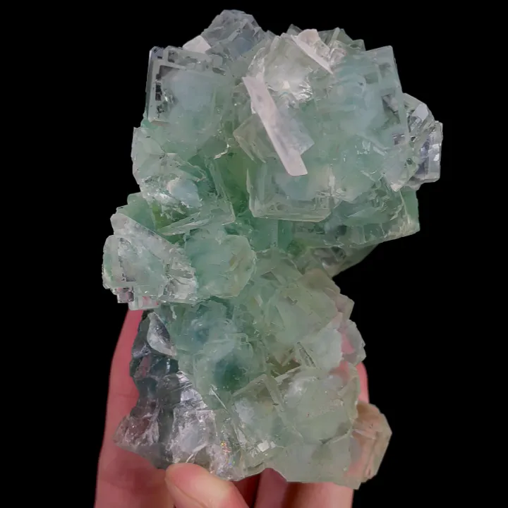 Natural Green Cube Fluorite, Mineral Specimen:Xianghualing,Hunan (70*110*55MM) - image 3