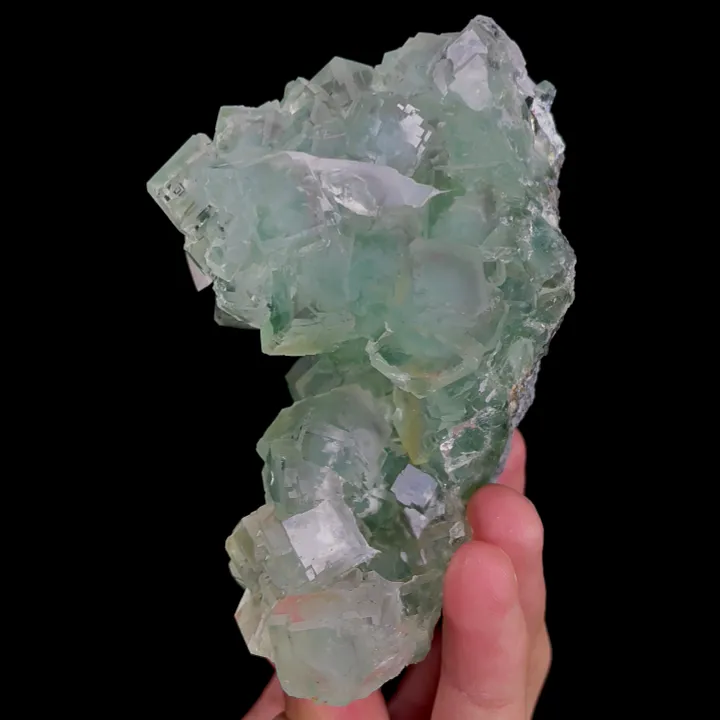 Natural Green Cube Fluorite, Mineral Specimen:Xianghualing,Hunan (70*110*55MM) - image 2