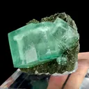 Natural Green Cube Fluorite, Mineral Specimen:Xianghualing,Hunan (75*45*40MM) - image 4