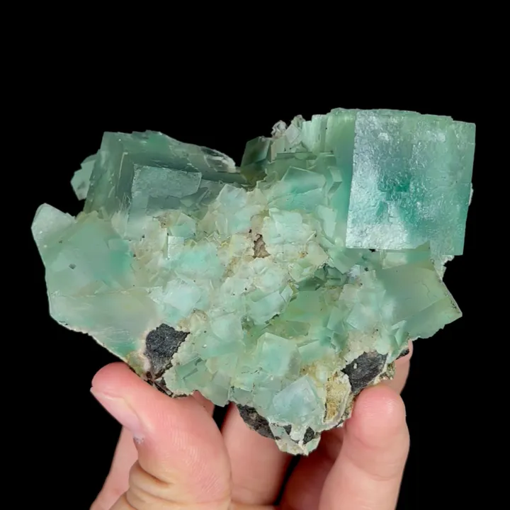 Natural Green Cube Fluorite, Mineral Specimen:Xianghualing,Hunan (95*70*35MM) - image 5